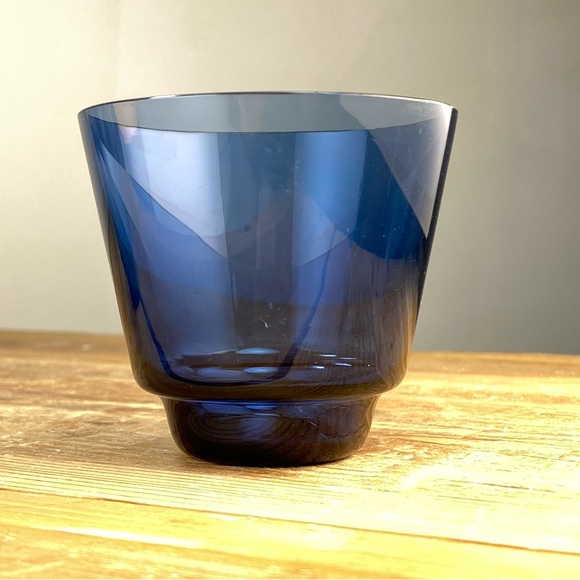 Timo Sarpaneva Iittala i - 106 Linja i Series Short Blue Tumblers Cups Finland - Picture 3 of 16